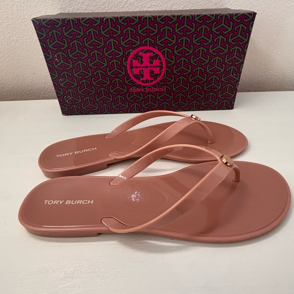Tory Burch Jelly Flip Flops. Size 10